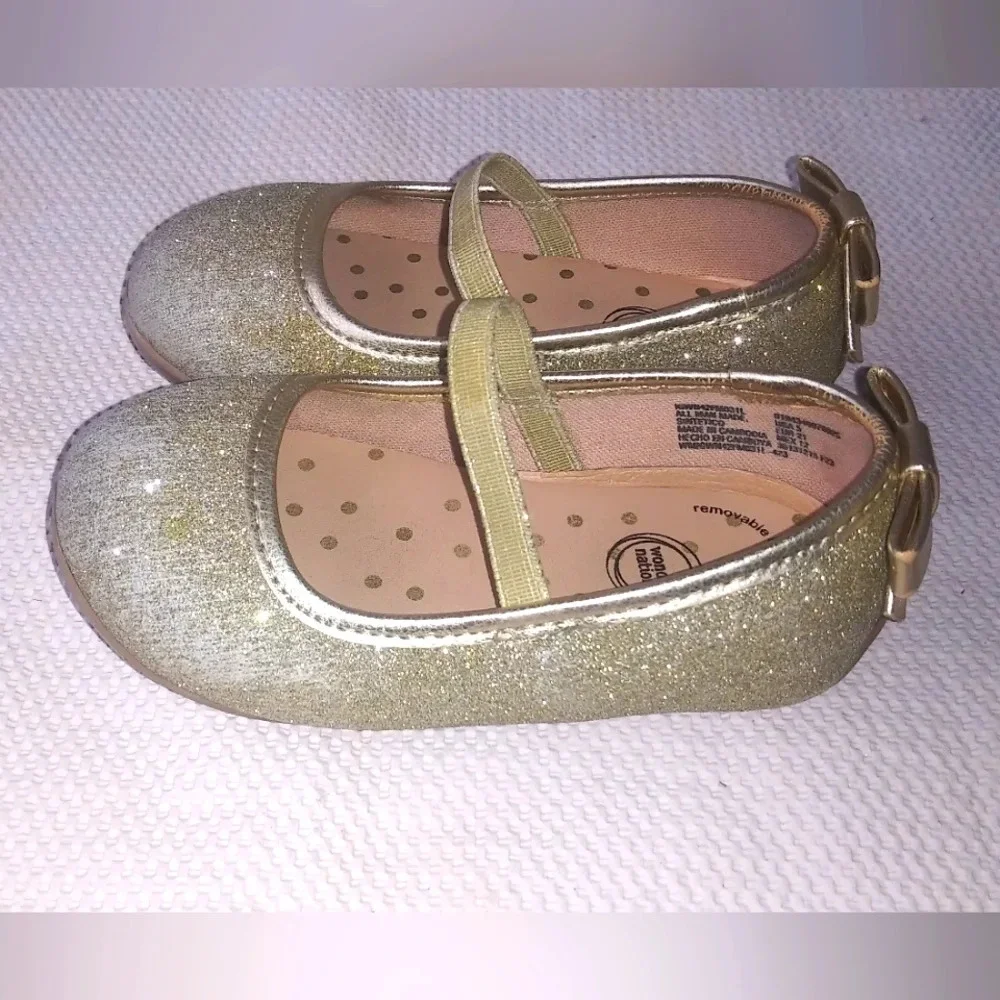 Wonder Nation Baby Girl Ballet Flat Shoes Size 5